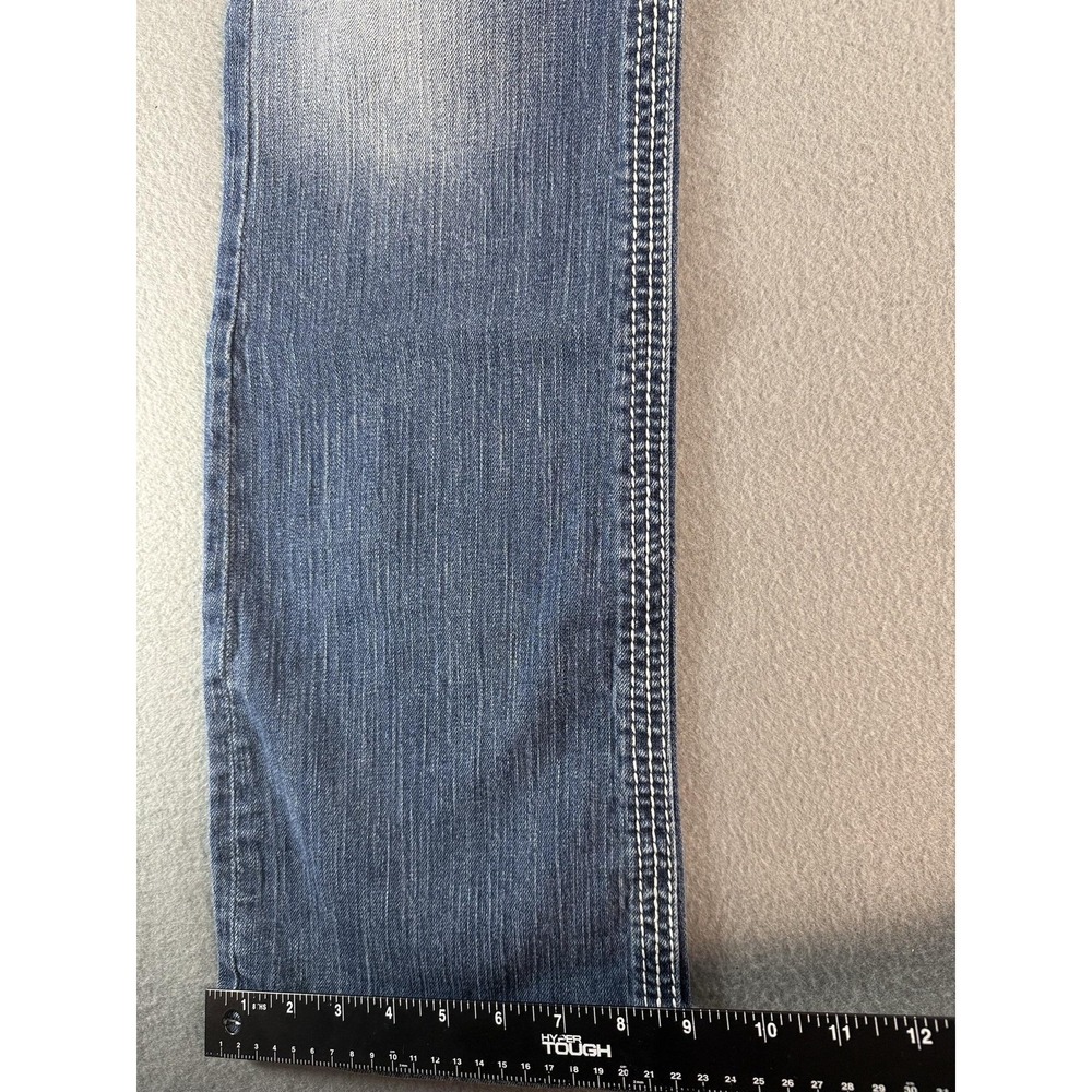 BKE Women's Boot-Cut Jeans in Distressed Blue - Picture 8 of 13